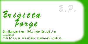 brigitta porge business card